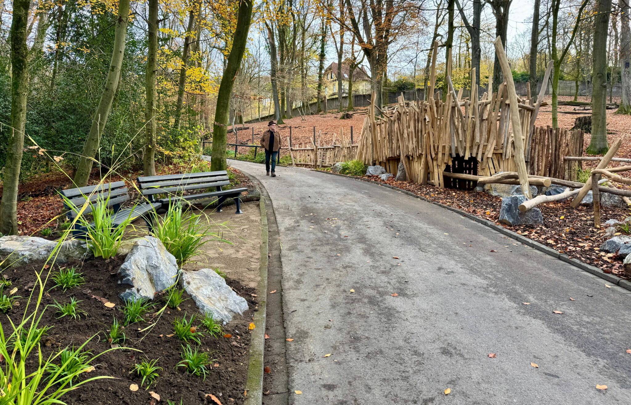 Podest bietet tollen Ausblick auf die Rentier-Anlage