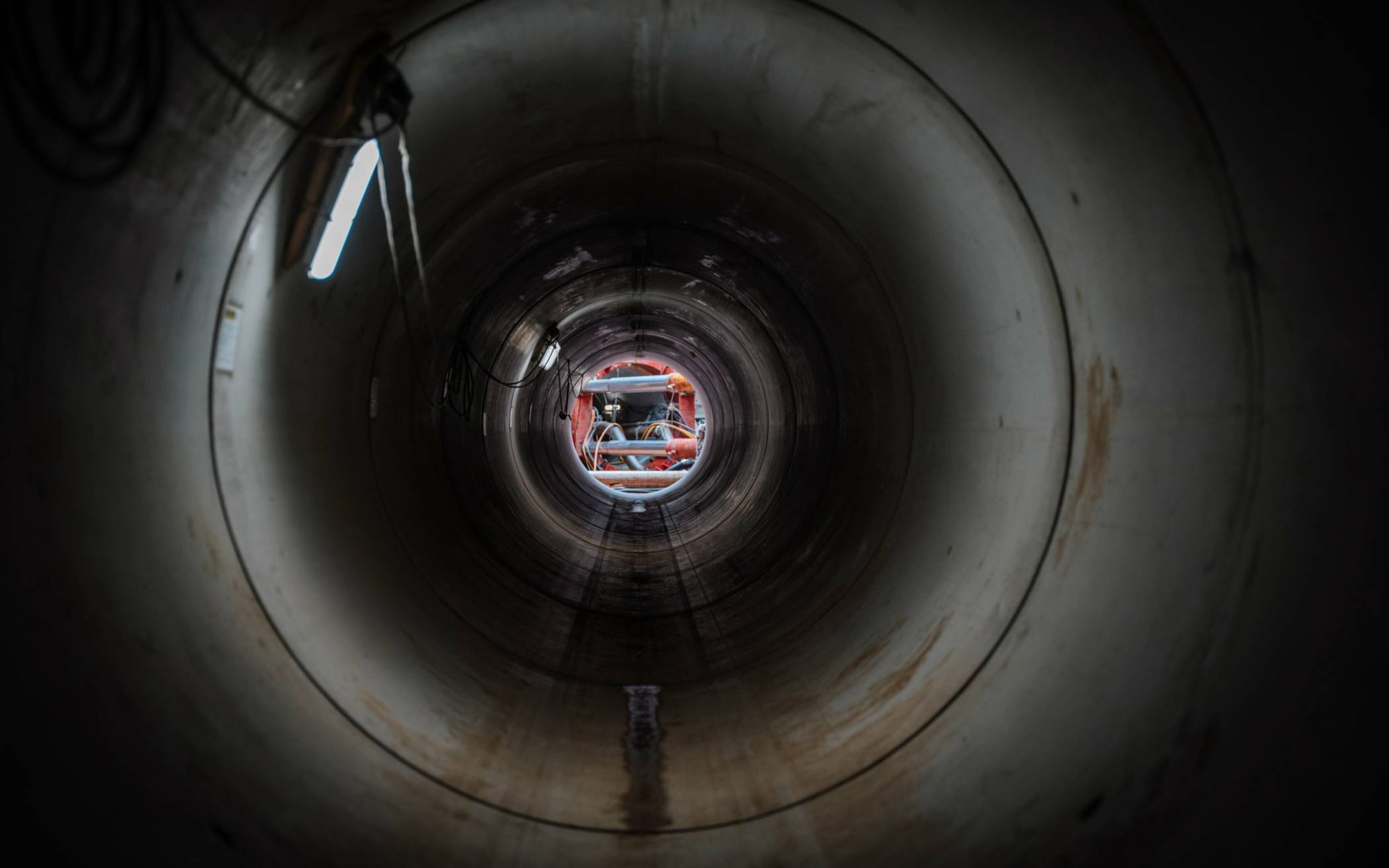 Blick in einer der Röhren.