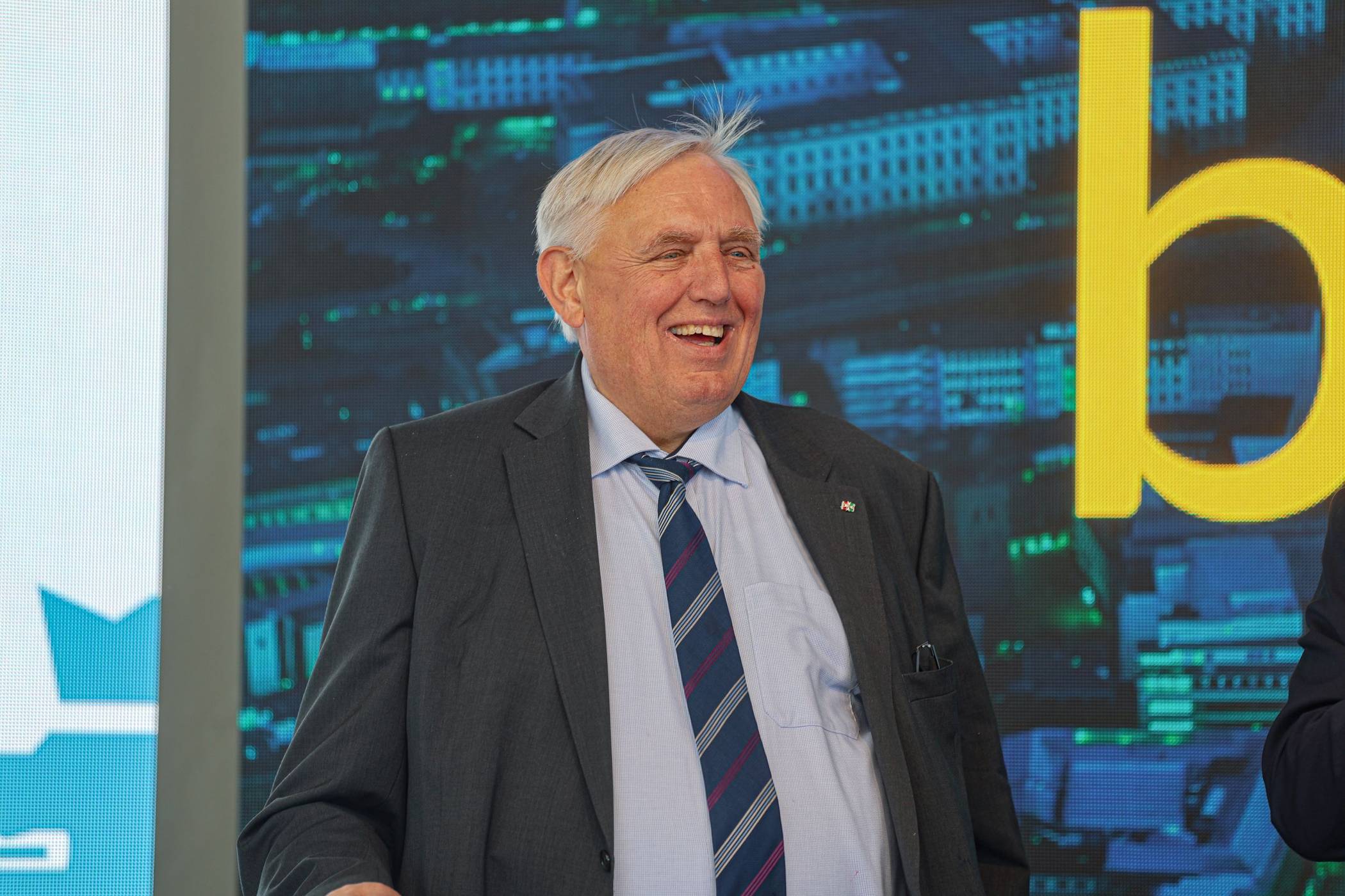  Minister Karl-Josef Laumann auf der „Bergischen Expo“ im Mai 2025 in Wuppertal. 