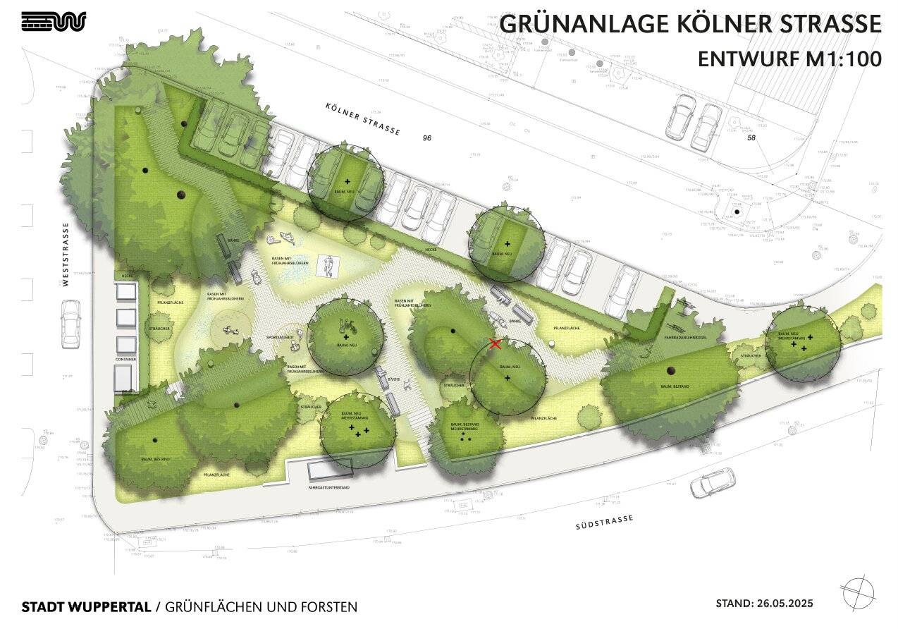 Der Plan für die Grünanlage.