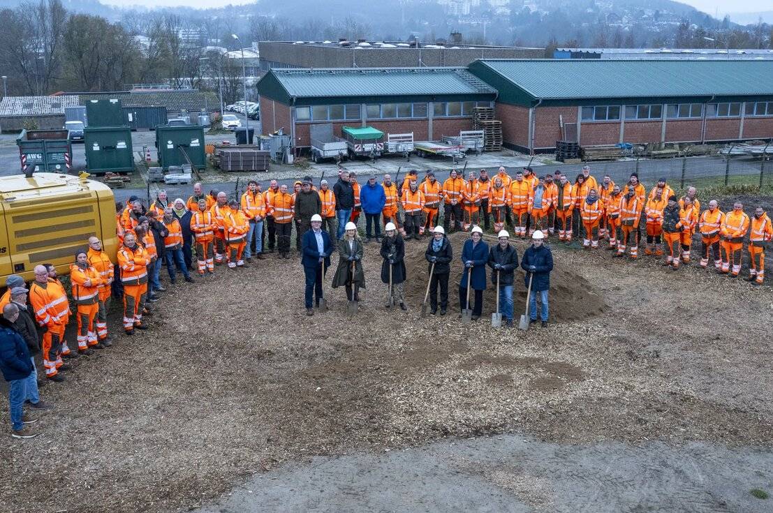 Spatenstich für den Neubau des Betriebshofs am Giebel