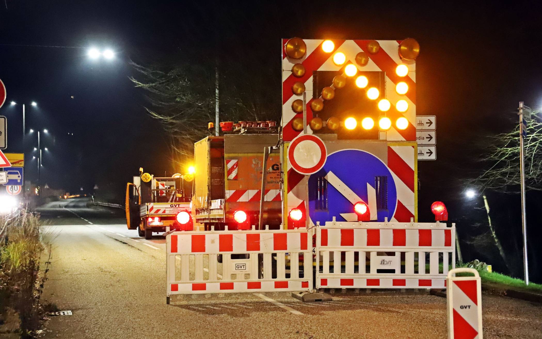 Nächtliche Arbeiten im Kiesbergtunnel