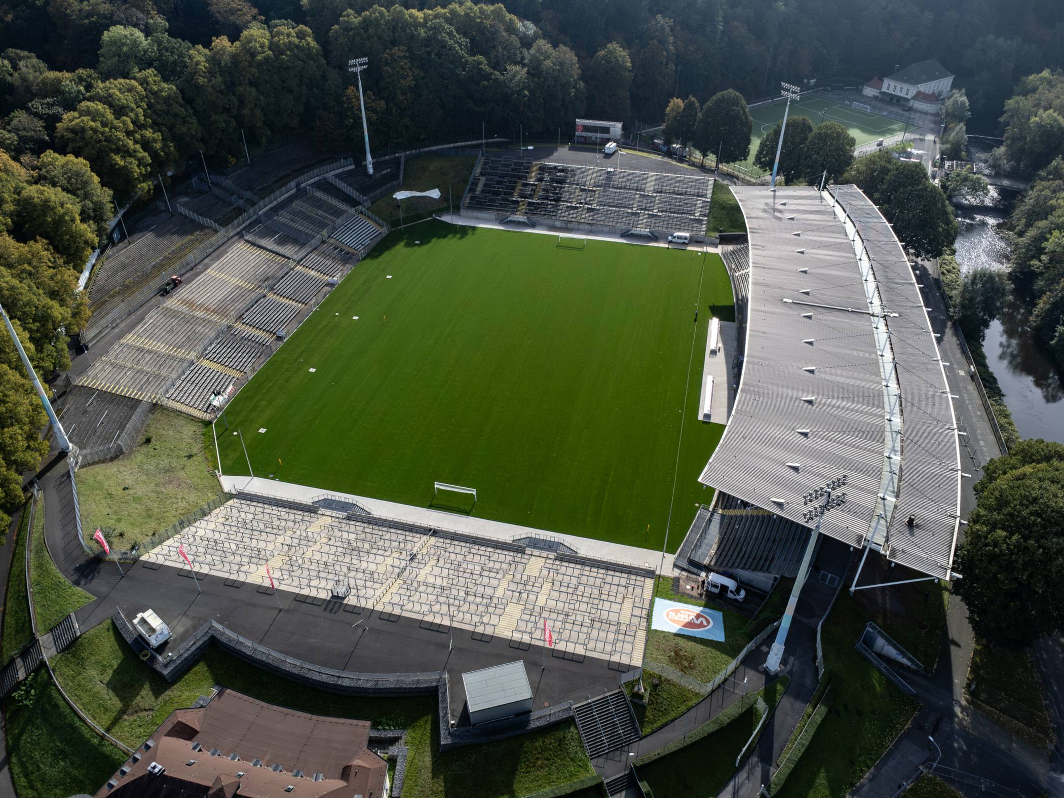 Das Stadion am Zoo von oben (Archivbild).