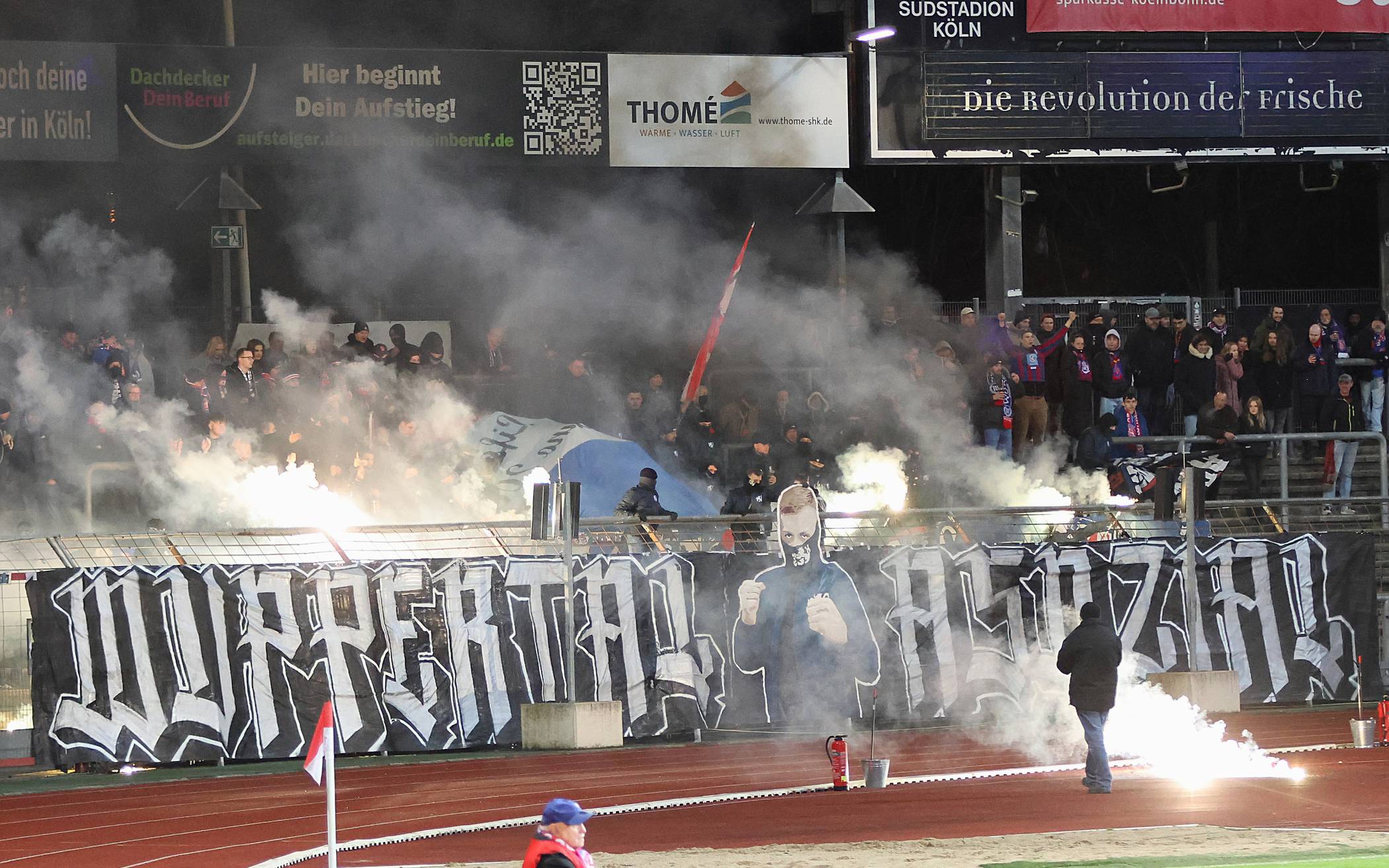 Aktion im WSV-Block zum Beginn der