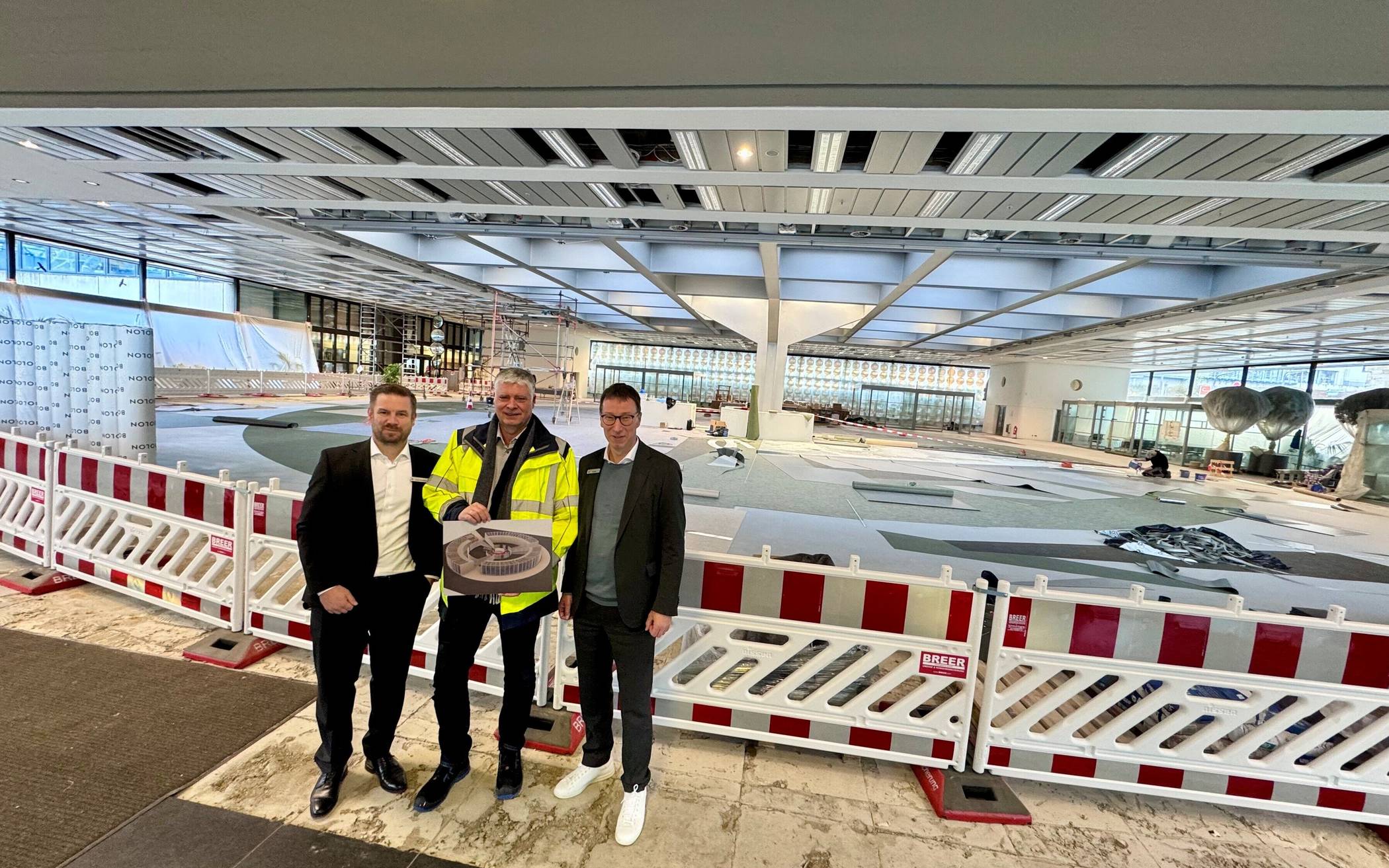 Auf der Baustelle des neuen Beratungs-Centers