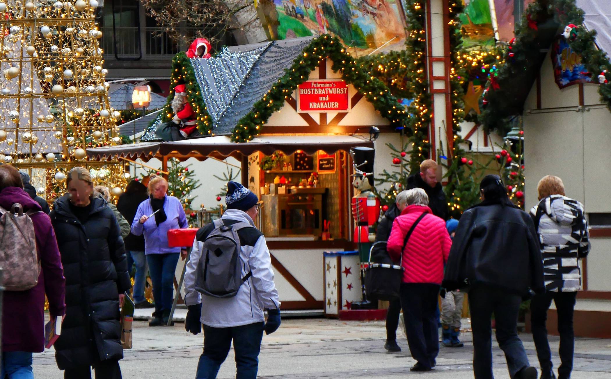 Blick auf den Barmer Weihnachtsmarkt.