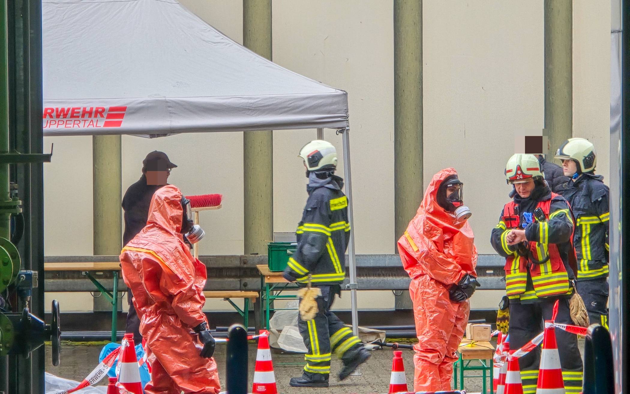 Bilder: Gefahrguteinsatz im Heizkraftwerk Barmen