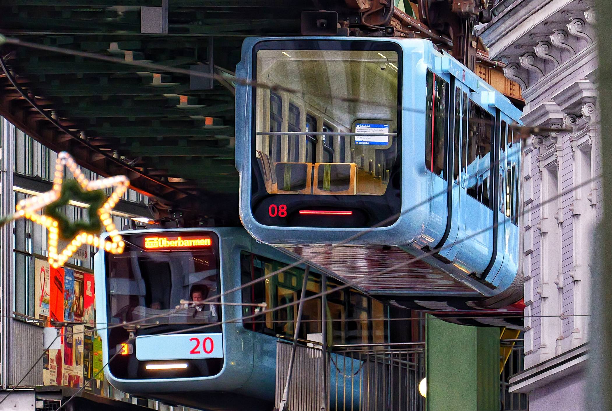 Die Schwebebahn in Vohwinkel.