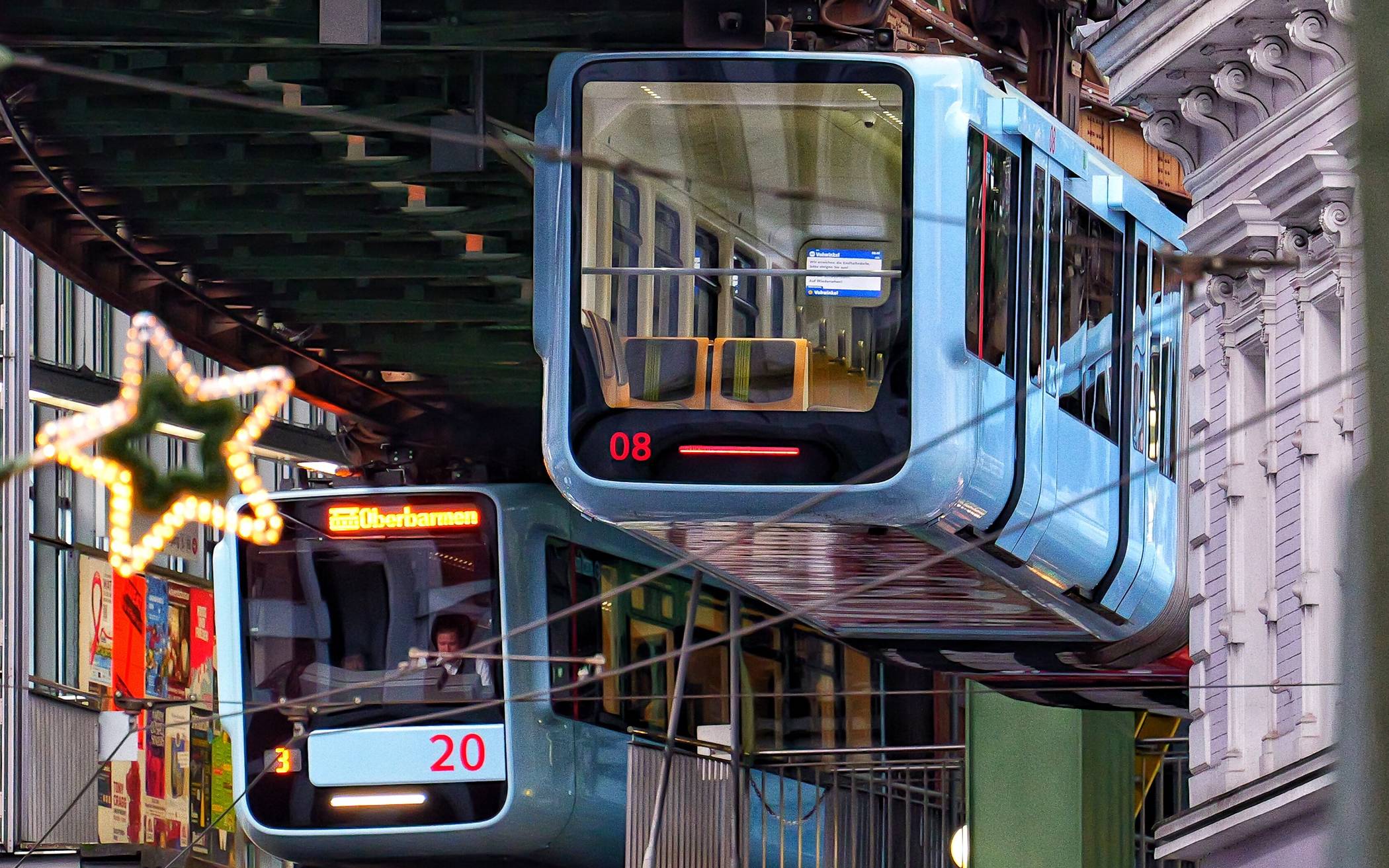 Die Schwebebahn in Vohwinkel.