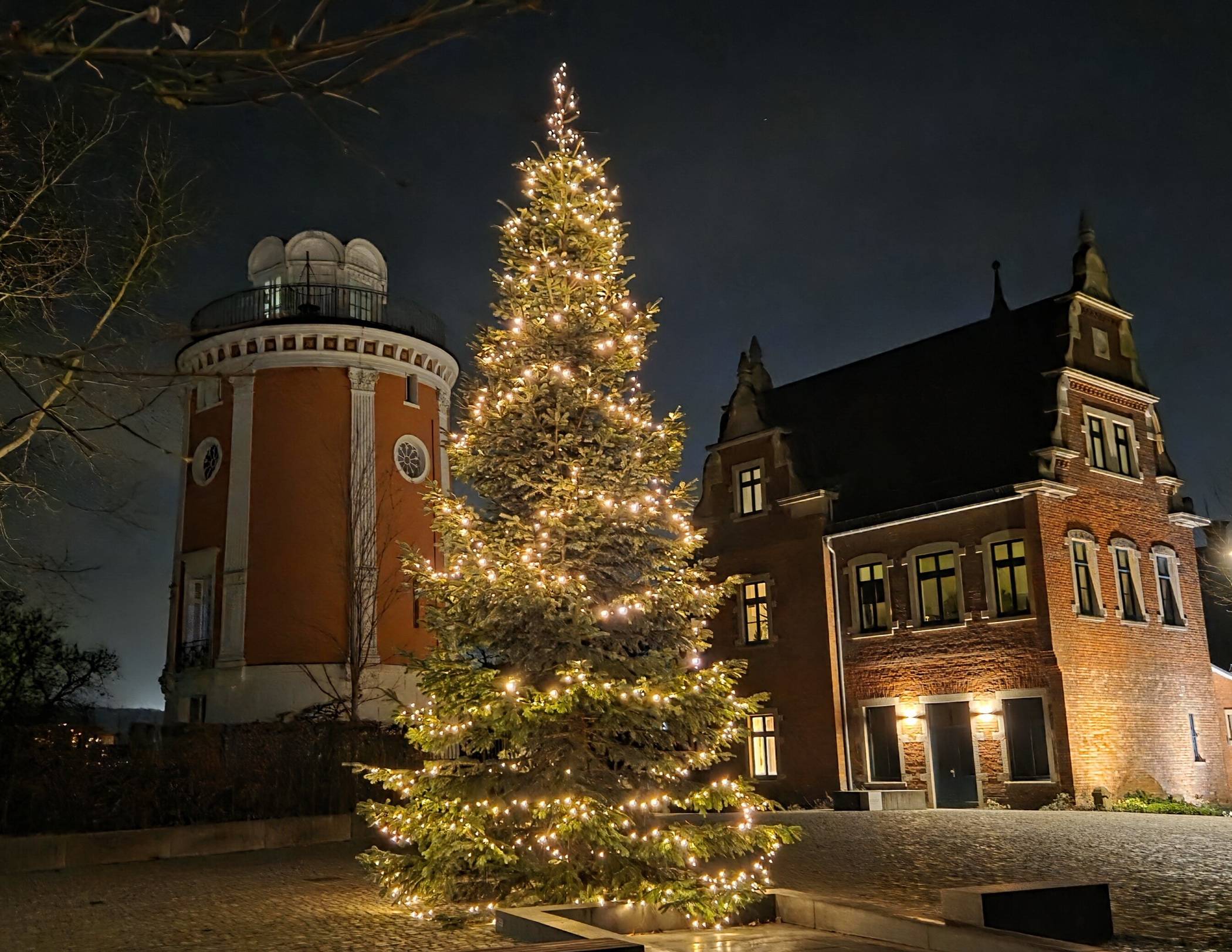  Im Hintergrund der Elisenturm und die Villa Eller. 