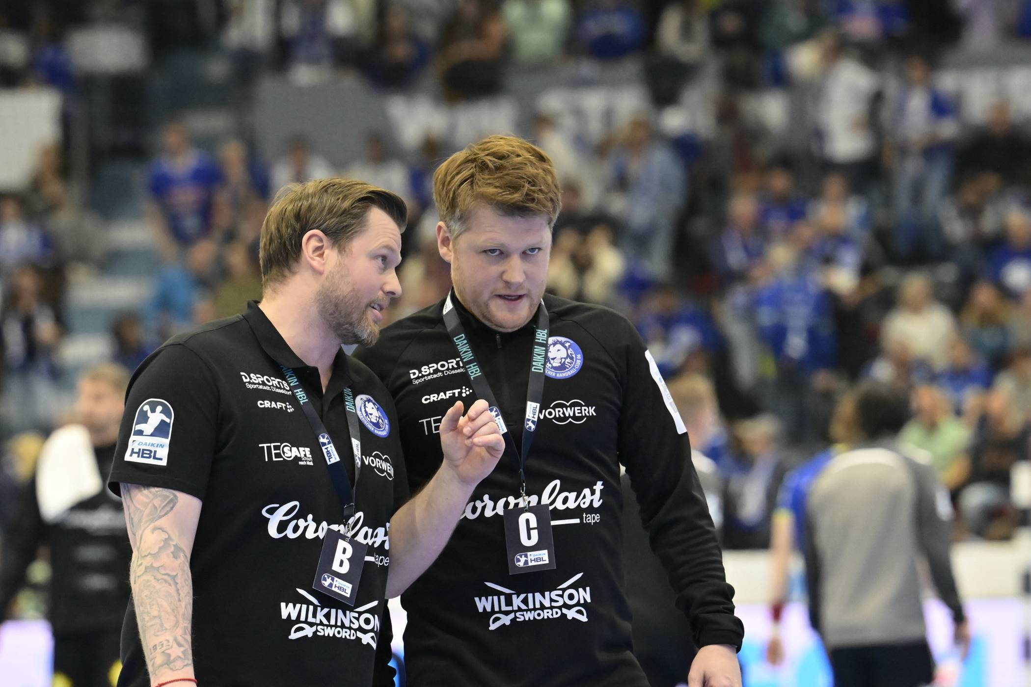 Die BHC-Trainer Arnor Gunnarsson (li.) und Markus Pütz.