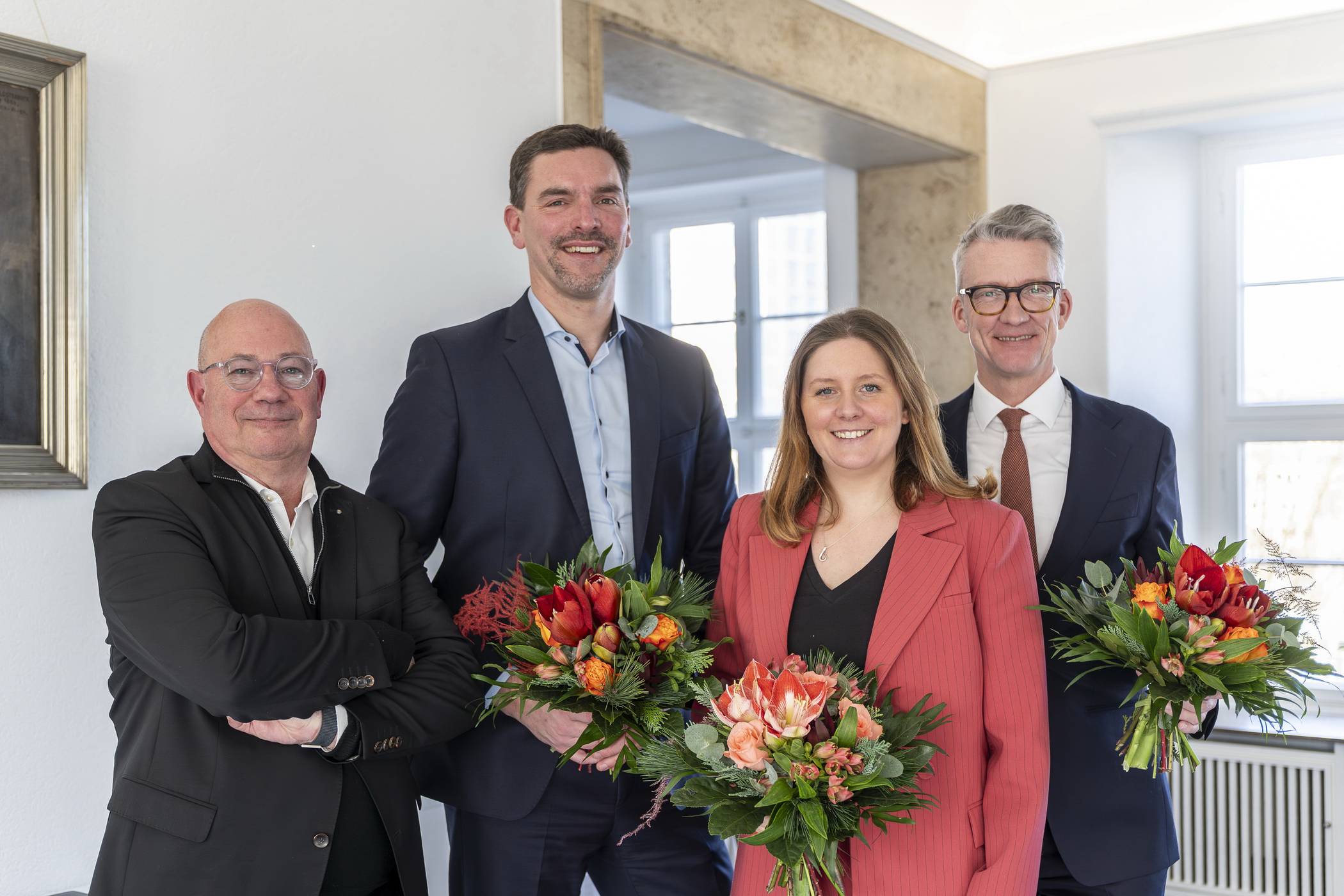 Von li.: Daniel Flemm, Henner Pasch, Miriam Scherff und Sven Wolf.