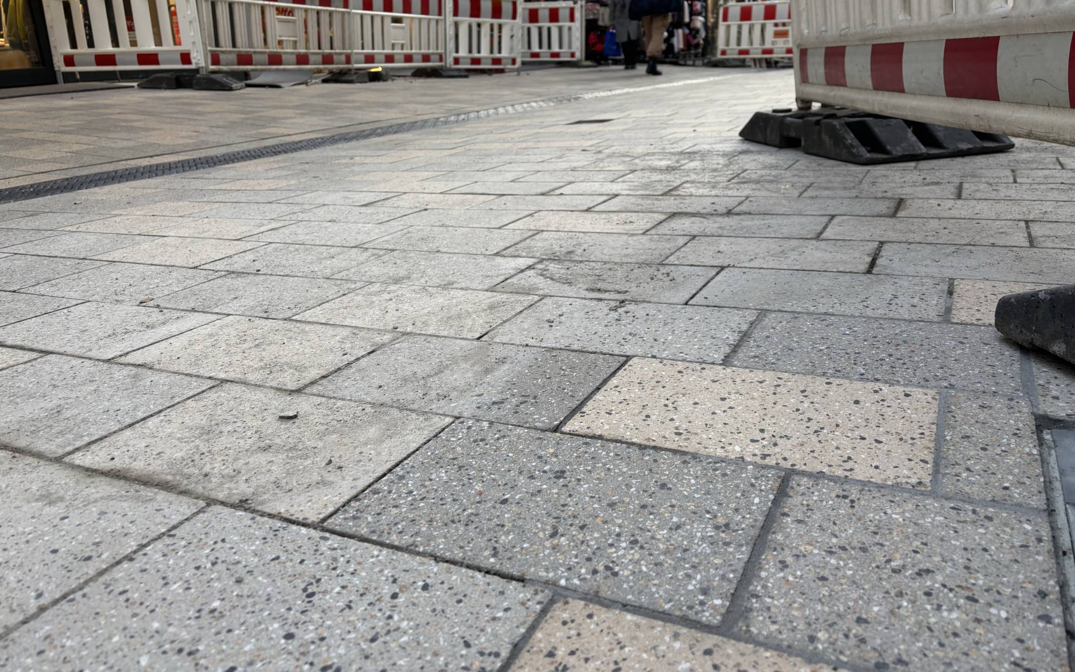 Die neue Pflasterung.