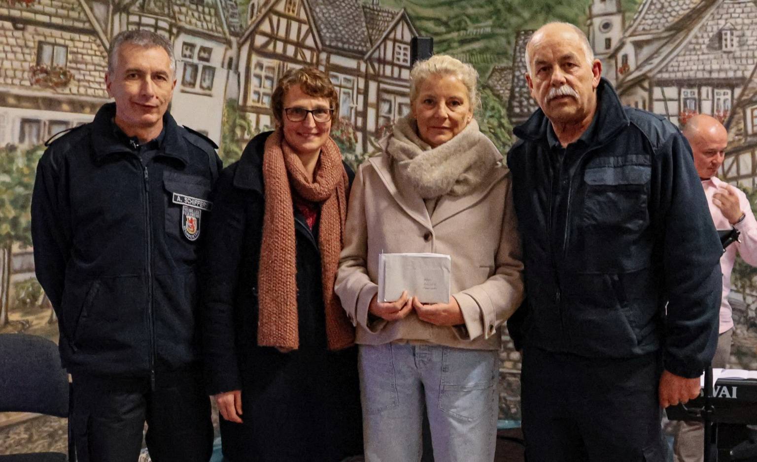 Ein Feuerwerks-Feuerwehrwagen.