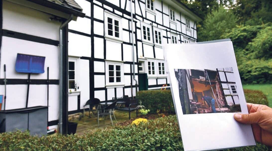 Die Fachwerkarbeiten erforderten echte Handwerkskunst: 40 Tonnen Lehm mussten von Hand...