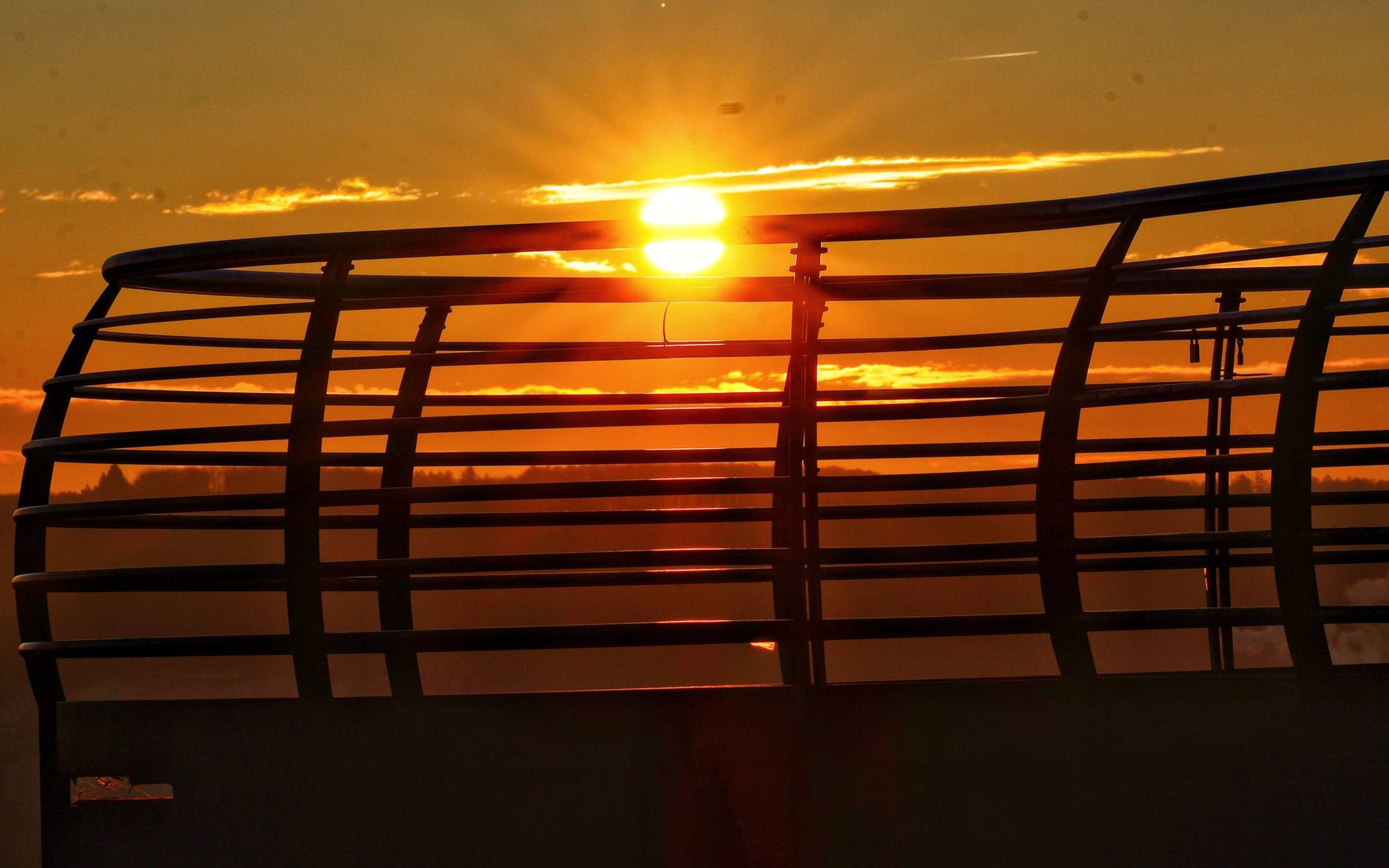 Sonnenaufgang vor dem Skywalk.