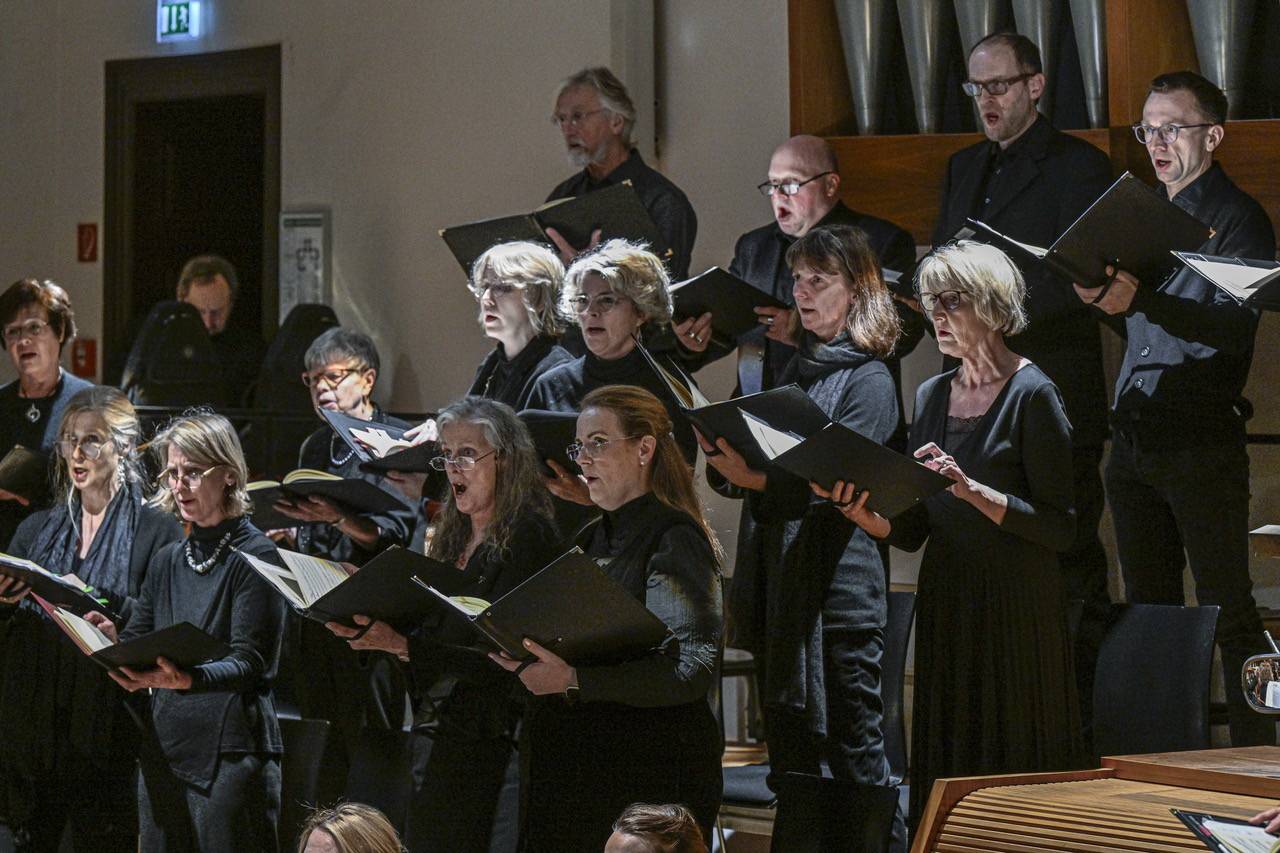  Die Sängerinnen und Sänger der Kantorei. 