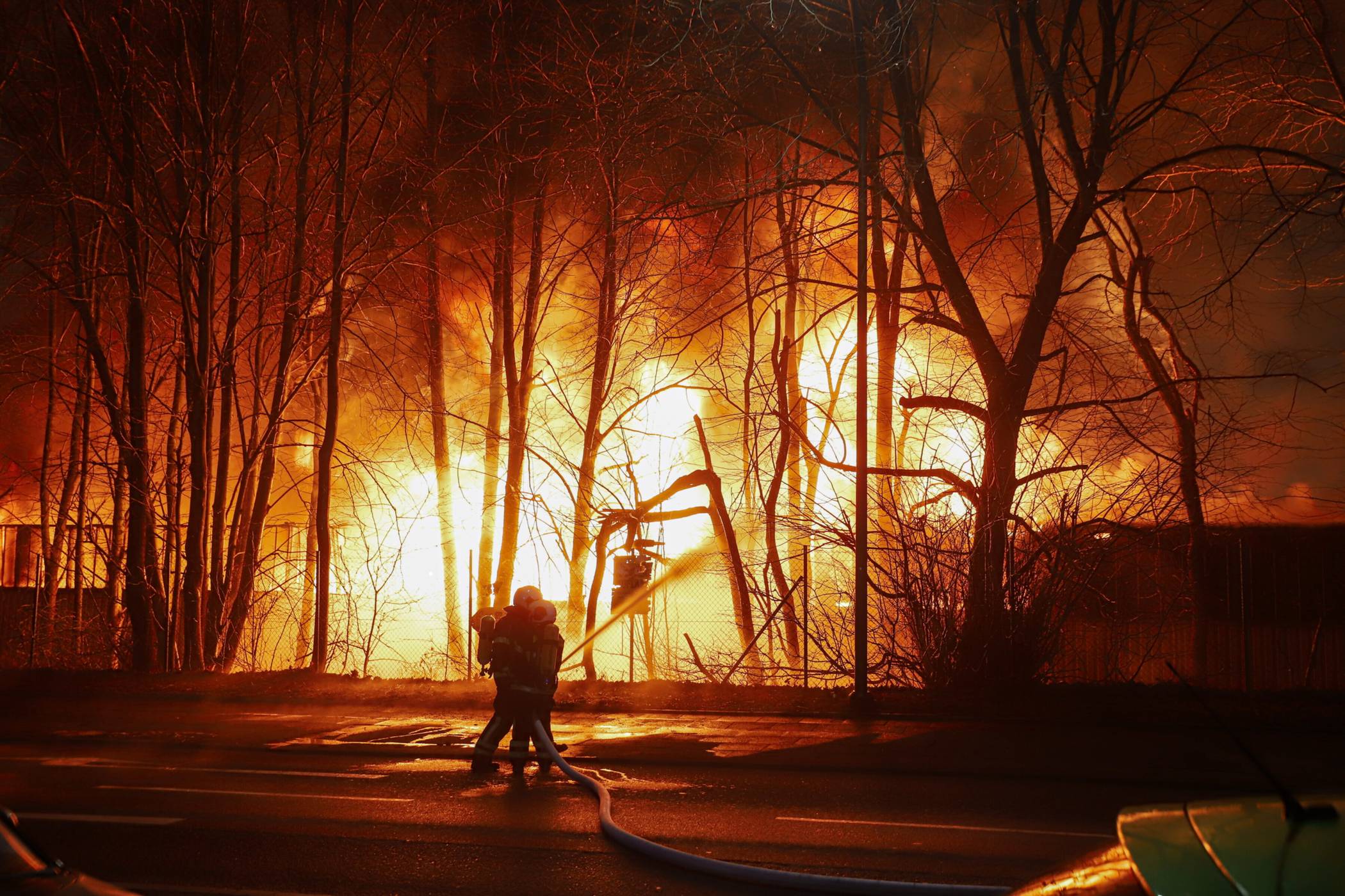 Der Großbrand im Januar in einer Lagerhalle an der Dieselstraße.
