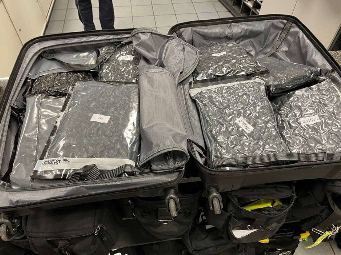 Das Cannabis wurde unter anderem in einem Koffer verstaut.