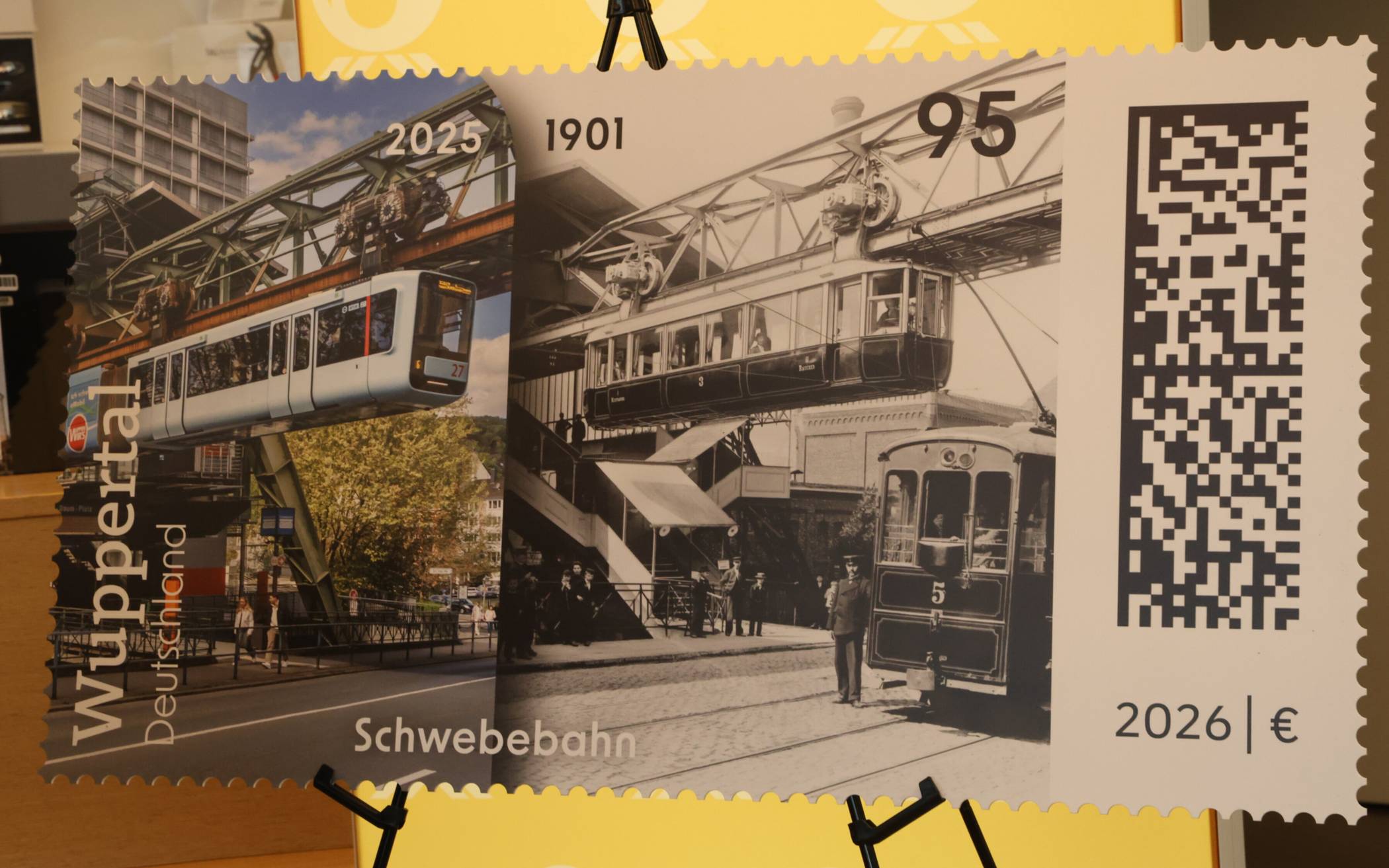 Bilder: Briefmarke 125 Jahre Wuppertaler Schwebebahn