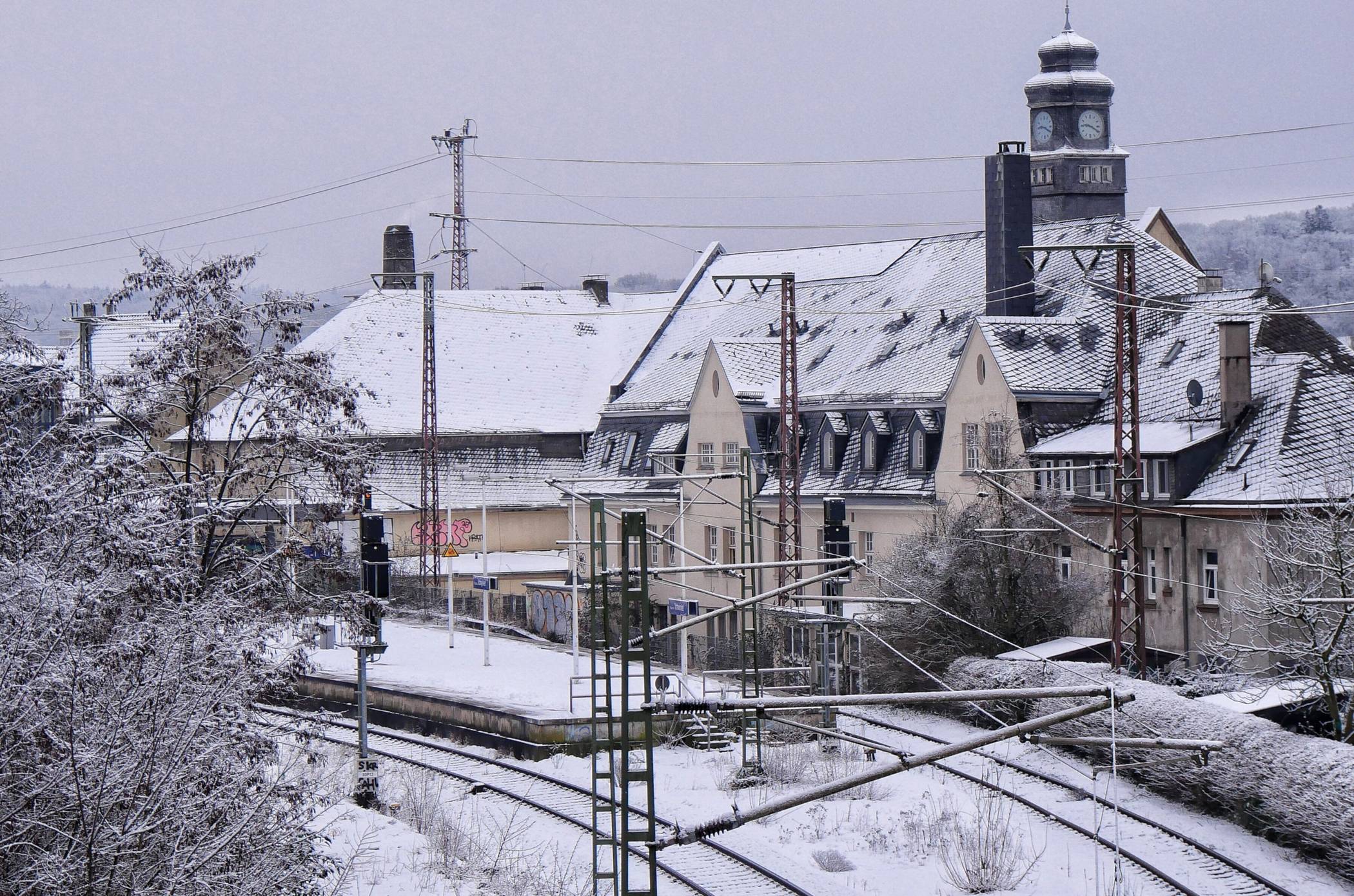 Blick auf den Bahnhof.