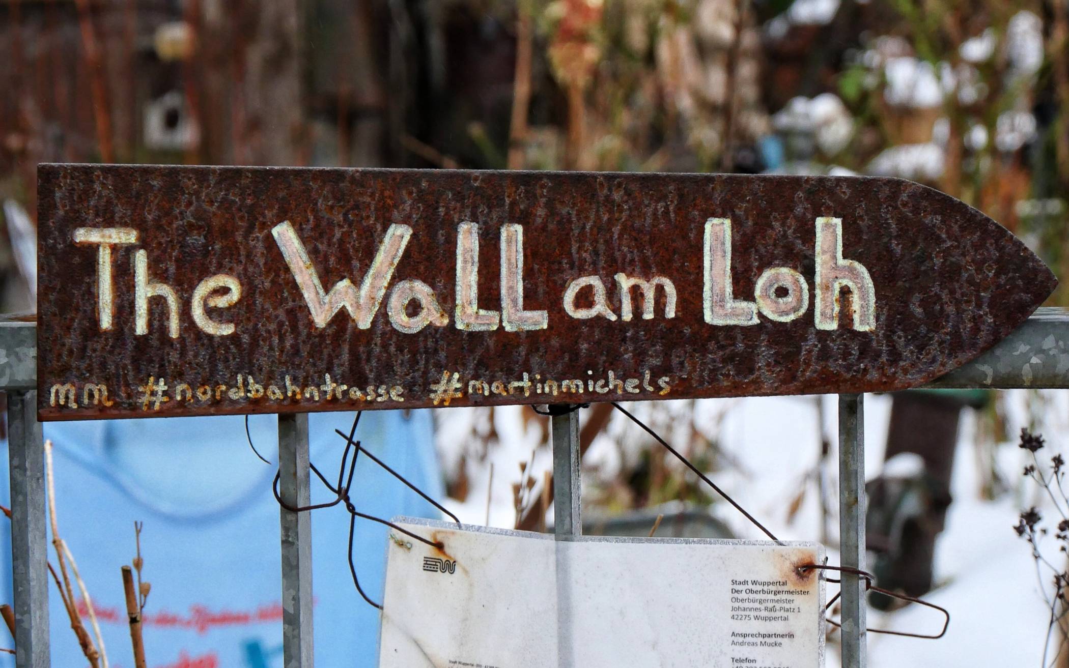 Winter im Steingarten an der Trasse
