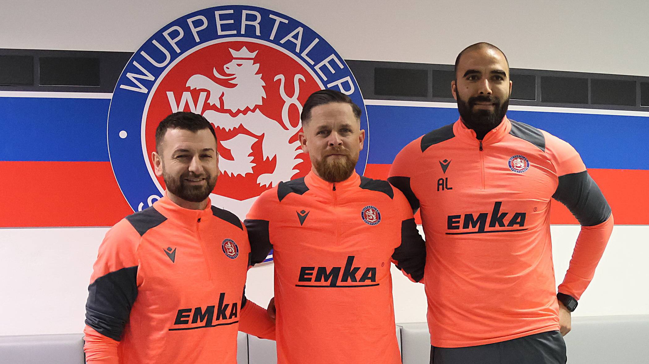 Co-Trainer Kevin Rodrigues Pires, Chefcoach Mike Wunderlich und Co-Trainer Adli Lachheb.