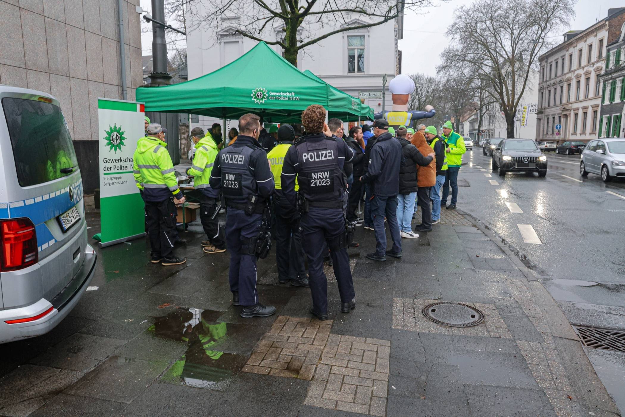 Der Stand an der Ecke zur Druckerstraße.