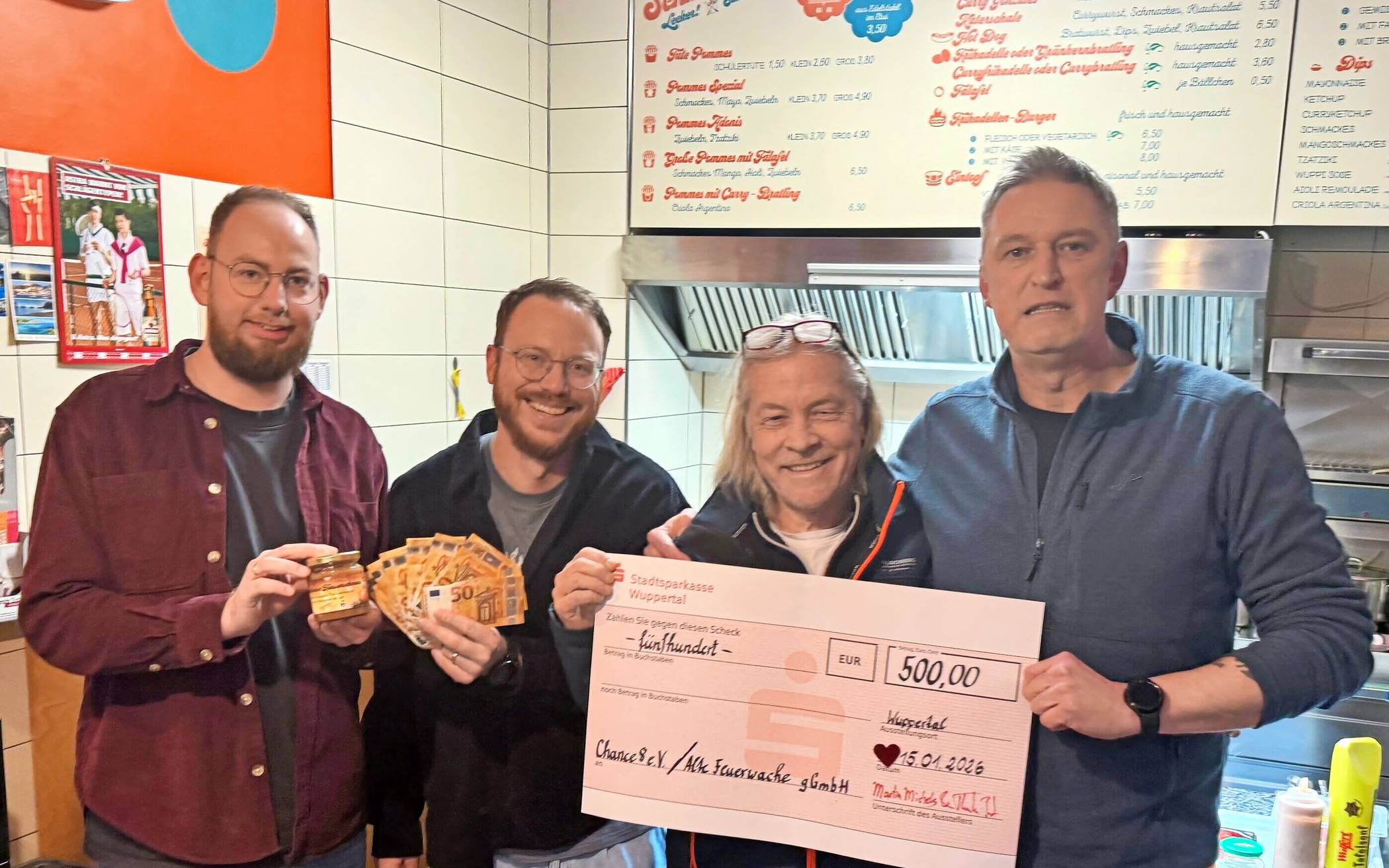   Von li.: Benjamin Voß , Vincent Utech, Martin Michels und Thorsten Just. 