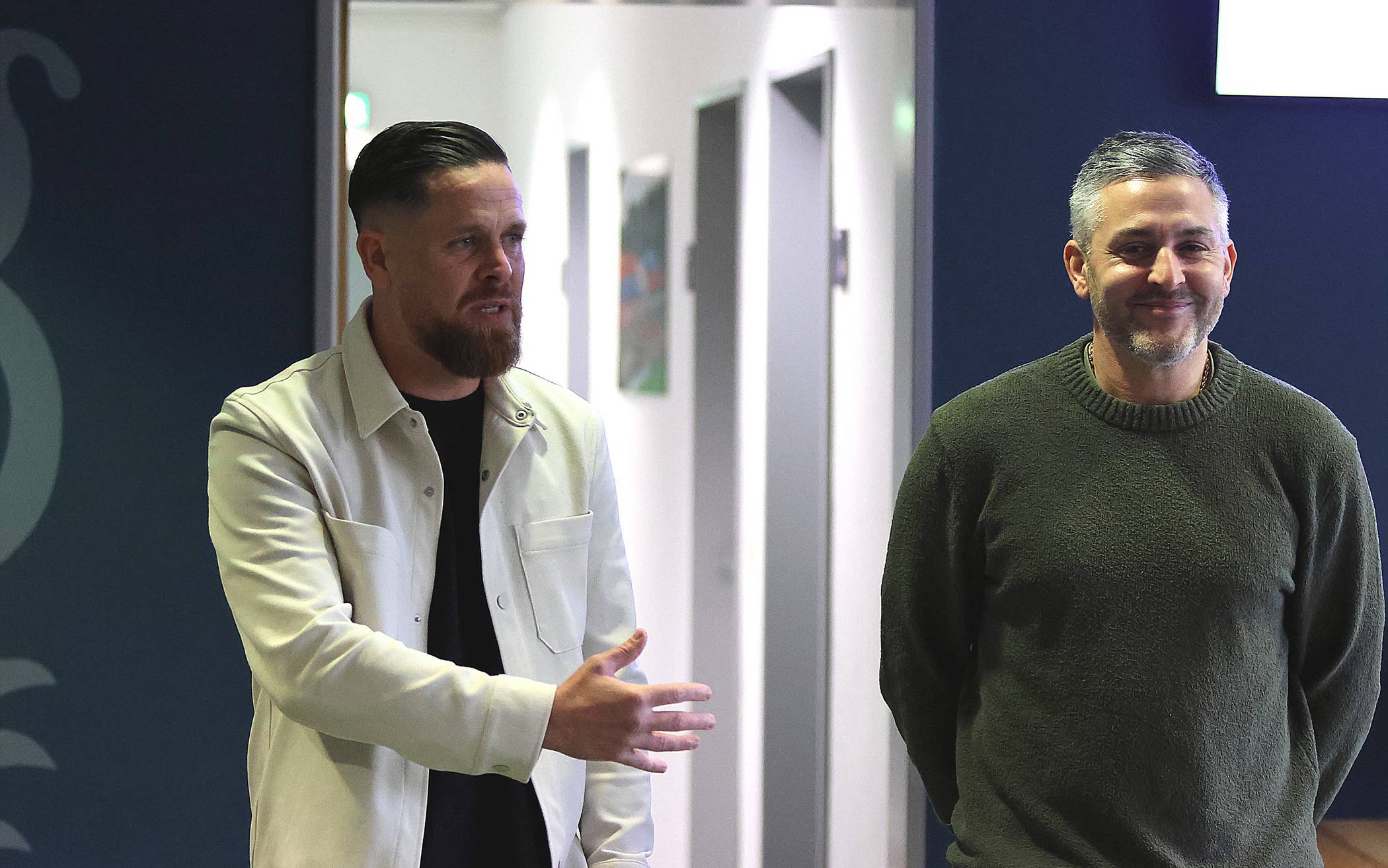 WSV-Trainer Mike Wunderlich (li.) und Sportchef