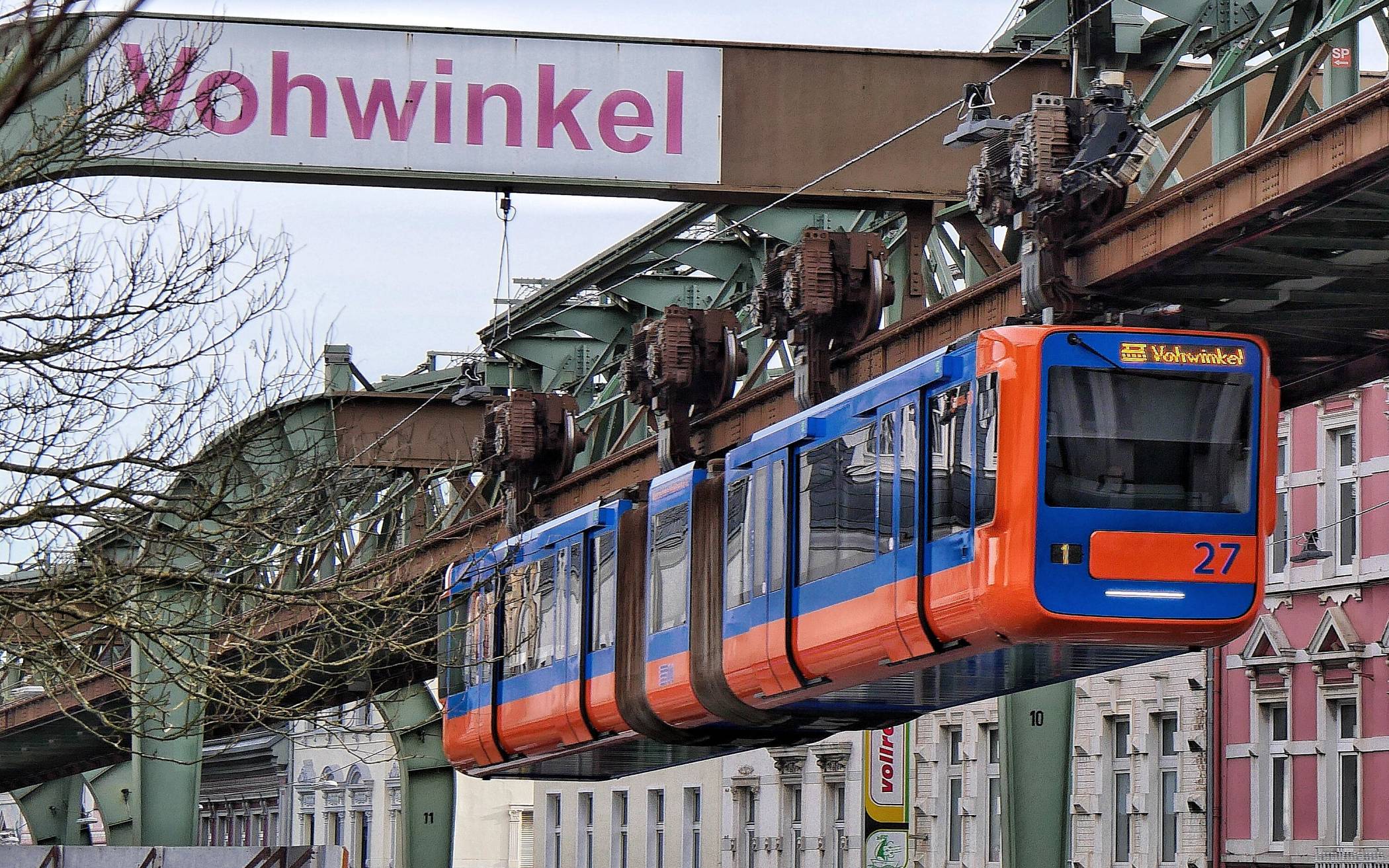 Die Retro-Schwebebahn in Vohwinkel.