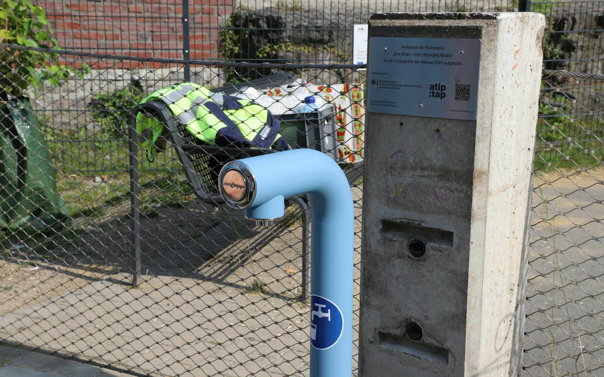 Trinkwasserbrunnen auf der Nrdbahntrasse.