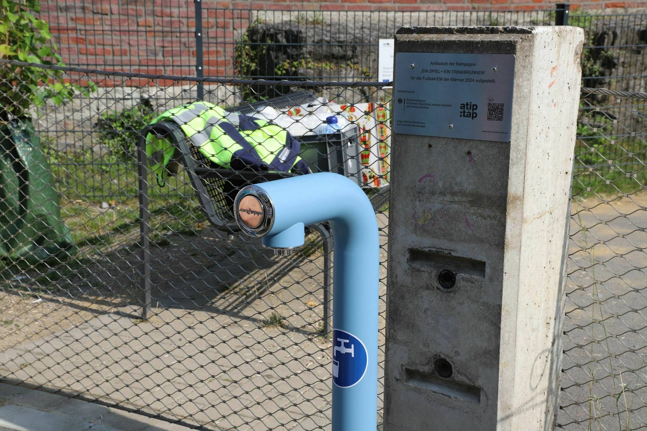 Trinkwasserbrunnen auf der Nrdbahntrasse.