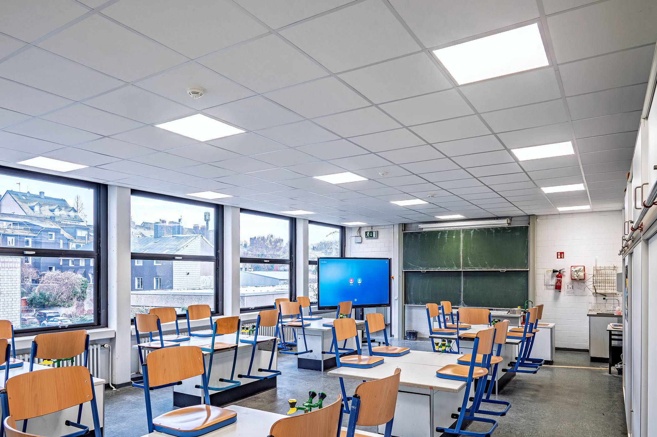  Einer der sanierten Klassenräume. 