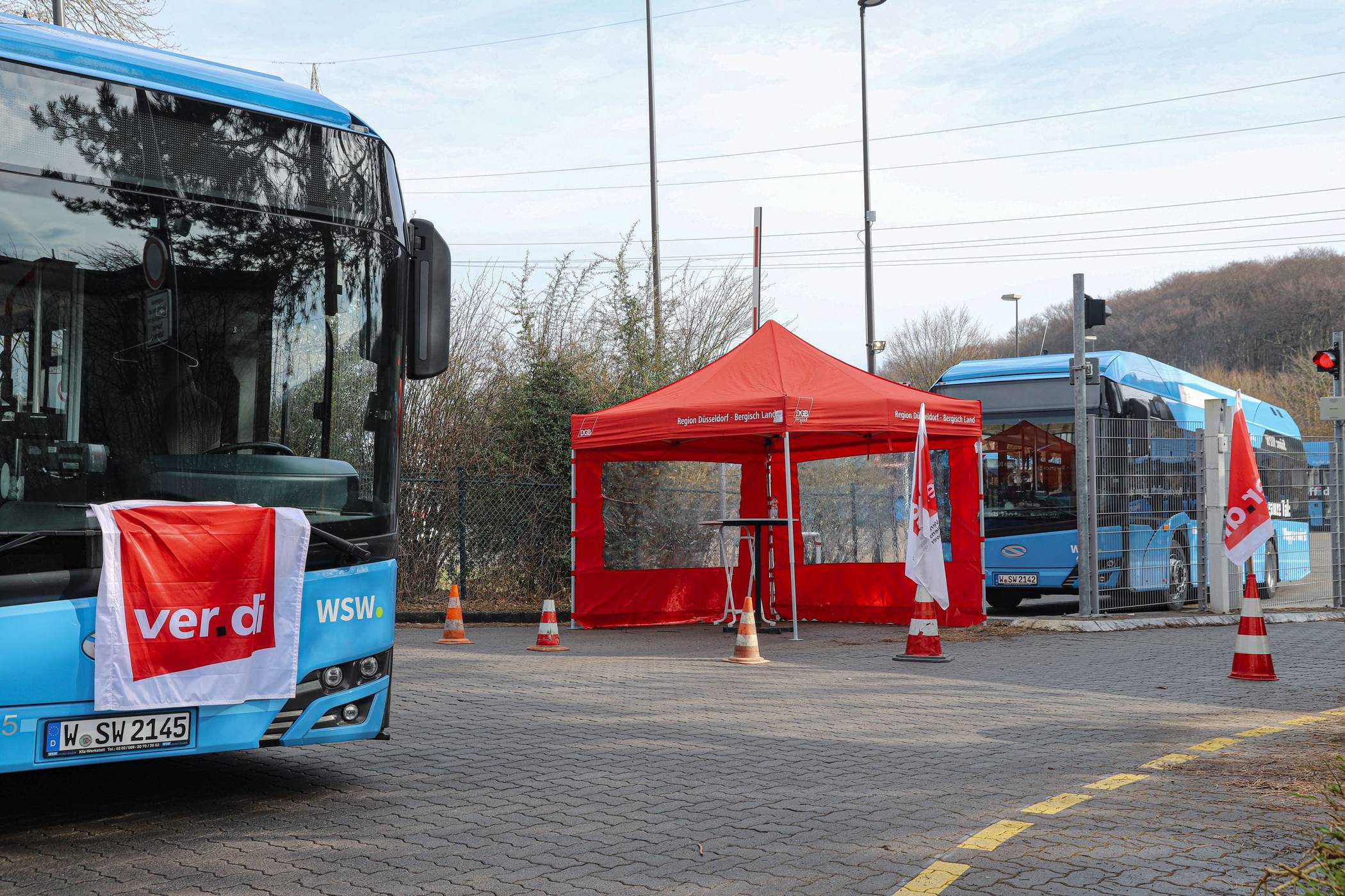  Bild vom Warnstreik im Februar 2025. 