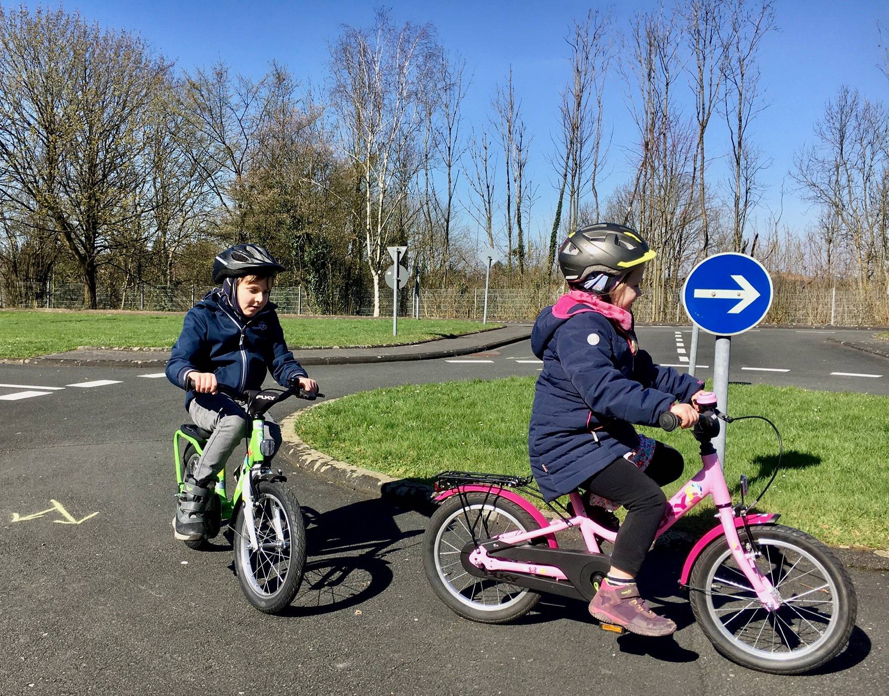 Auch mit kleinen Rädern kann geübt werden.