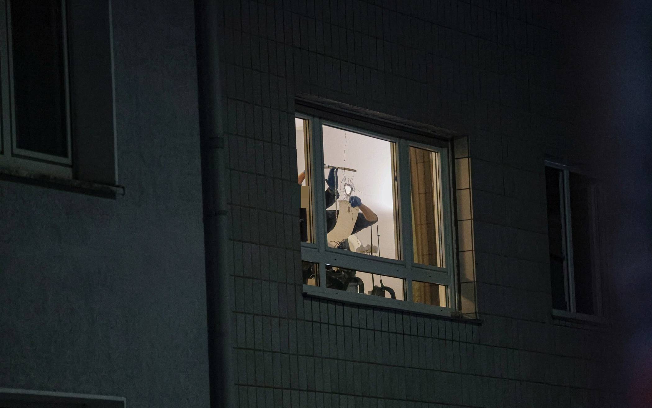 Auch am Fenster wurden die Spuren