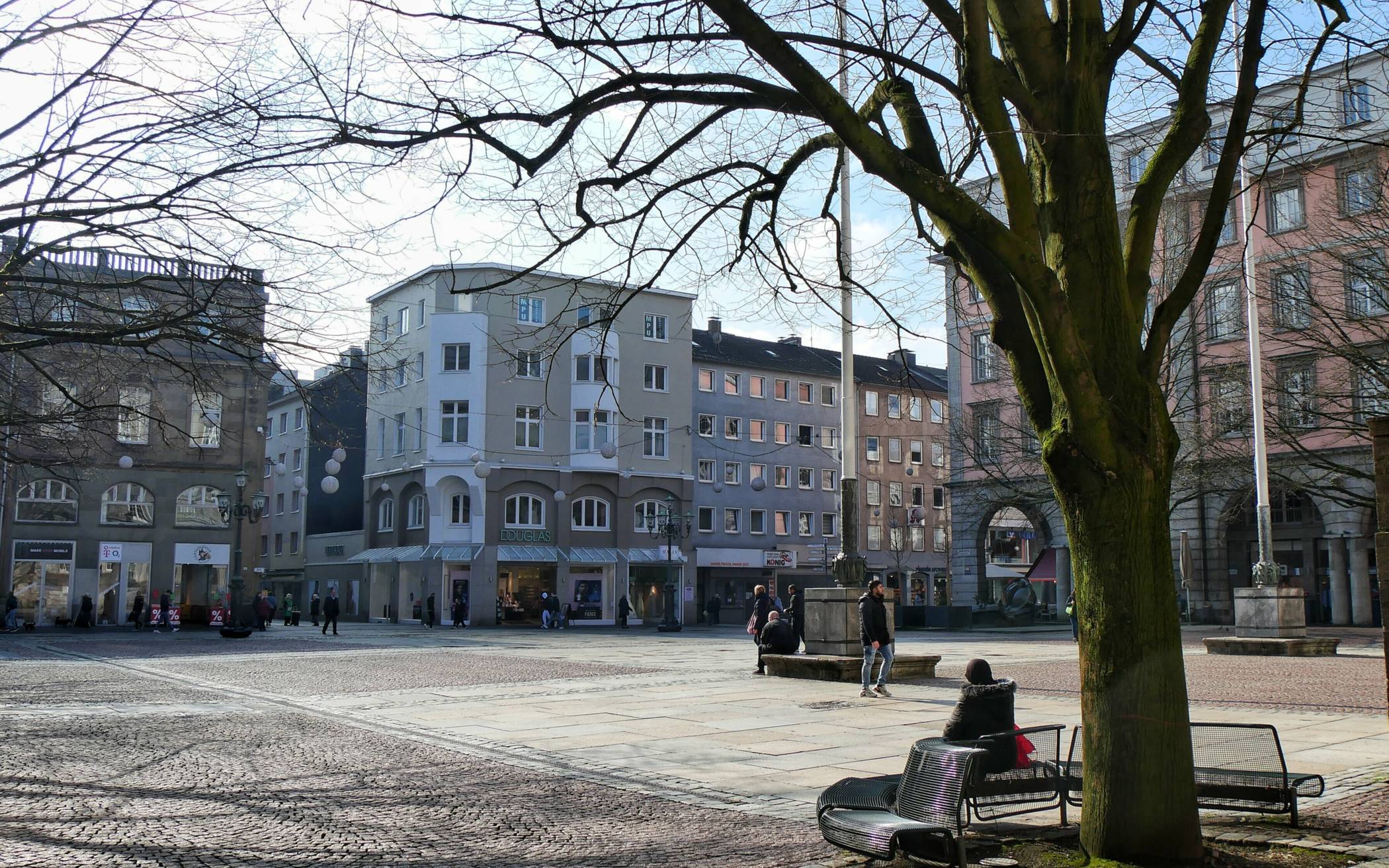 Eine der Linden, die weichen sollen.