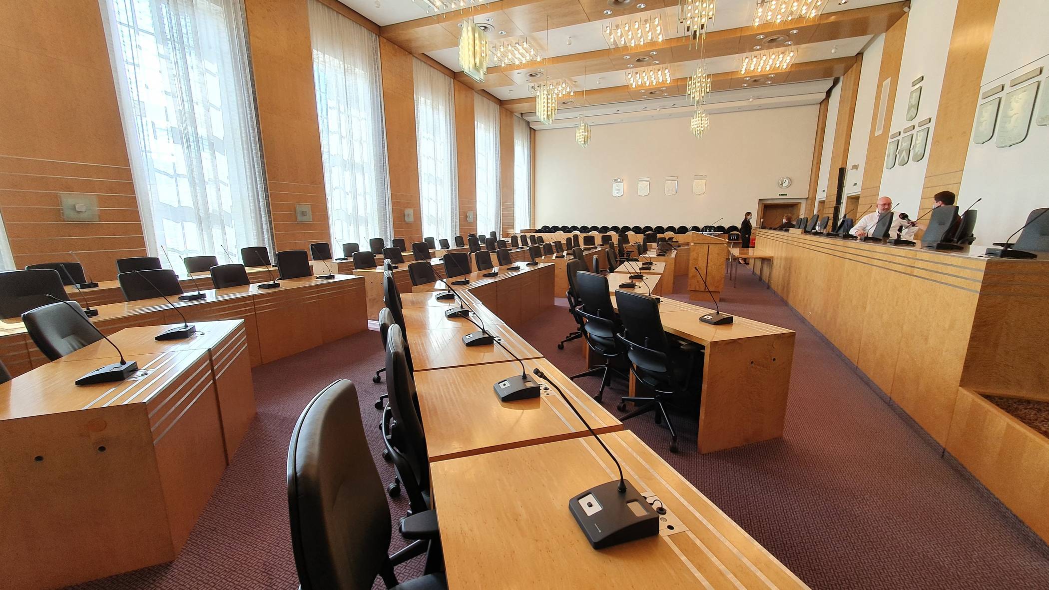  Blick in den Wuppertaler Ratssaal. 