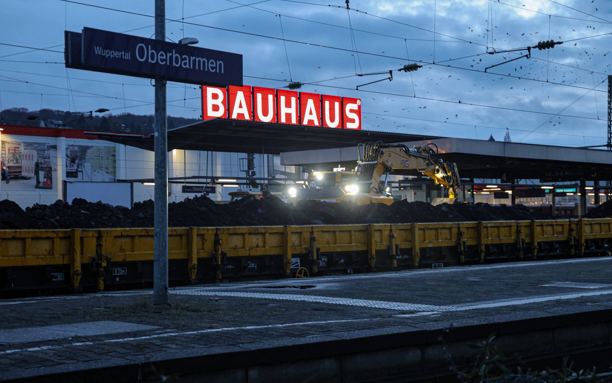 Bauarbeiten am Bahnhof Oberbarmen
