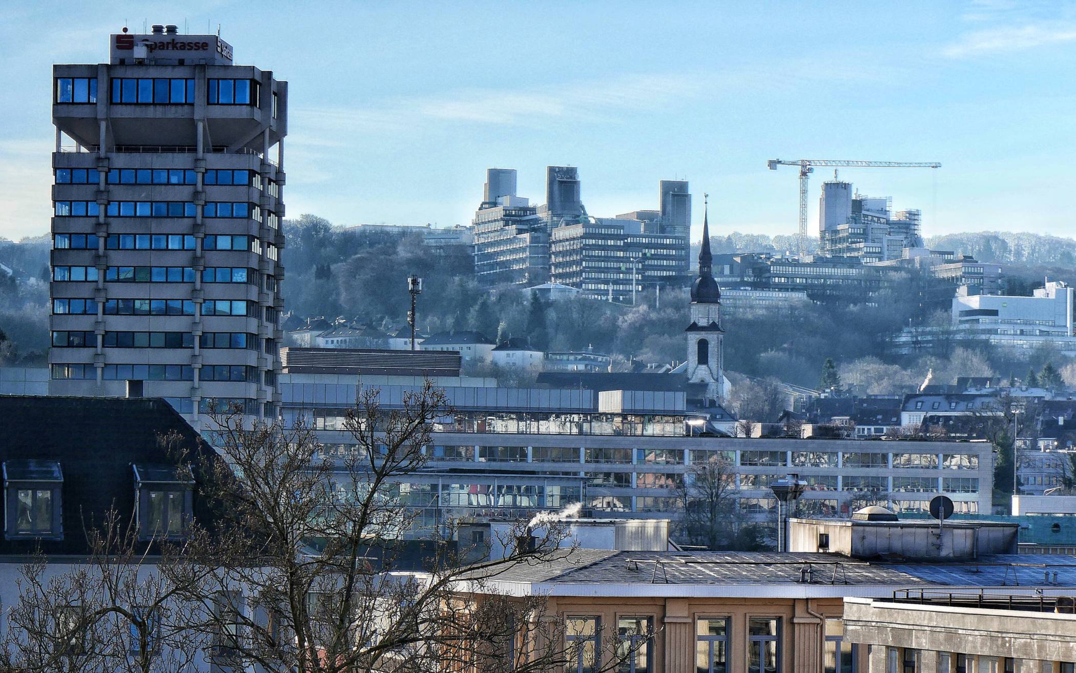 Blick vom Ölberg auf den Sparkassen-Turm