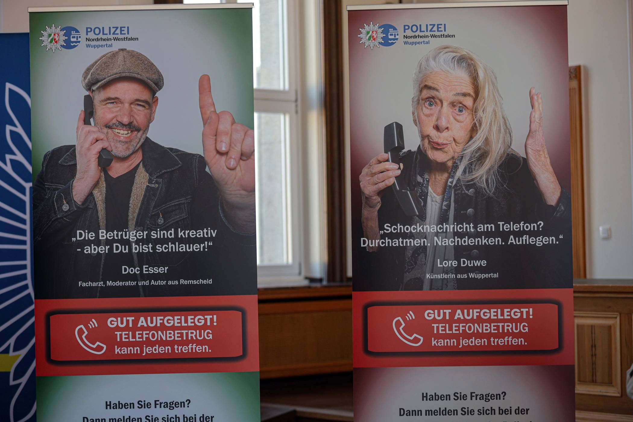  Kampagne gegen Telefonbetrug. 