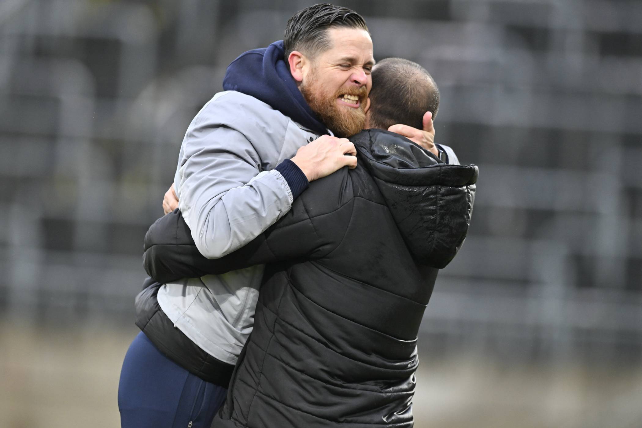  Trainer Mike Wunderlich nach dem entscheidenden Treffer. 