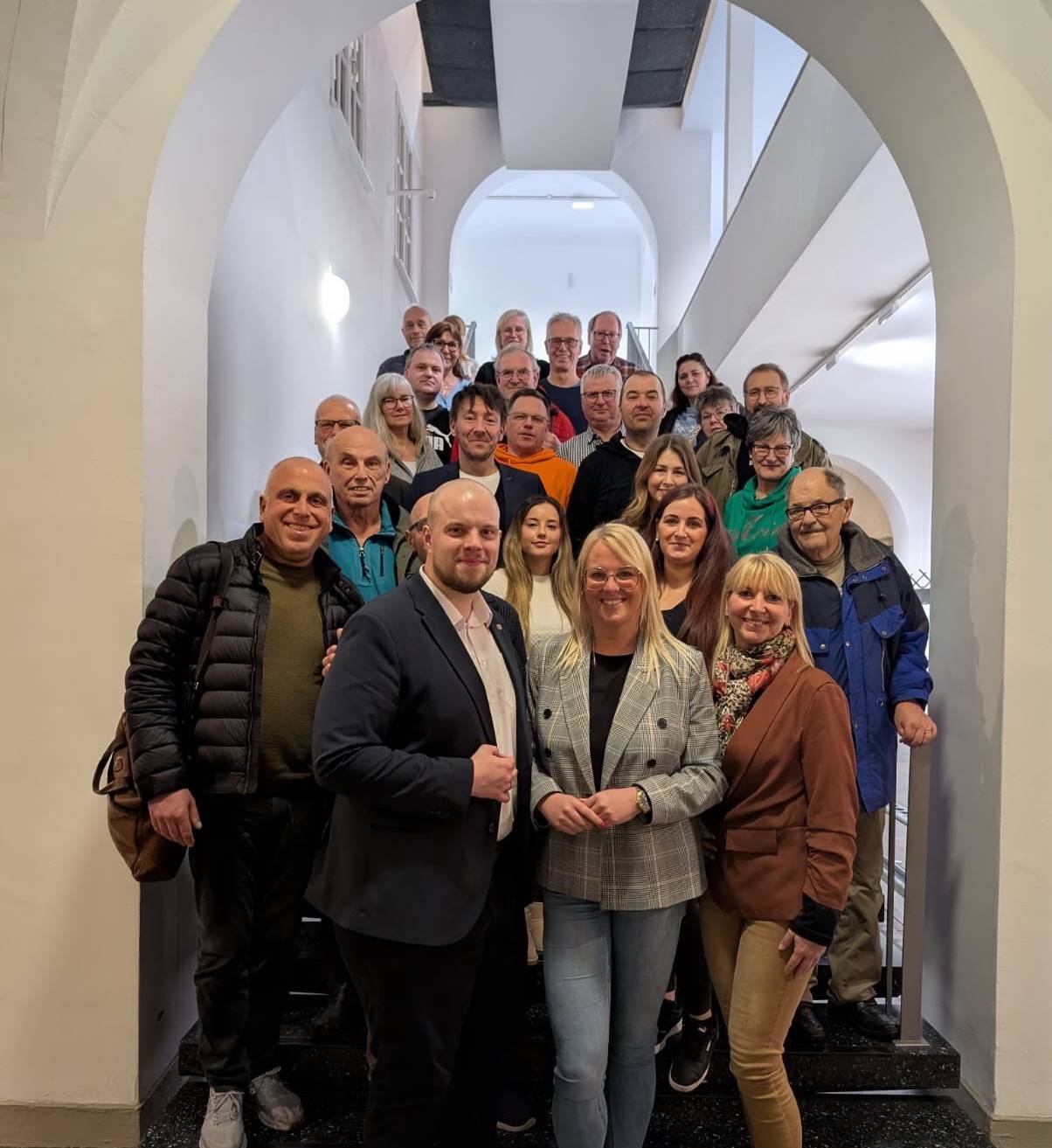 Mitglieder der „komba“ im Wuppertaler Rathaus.