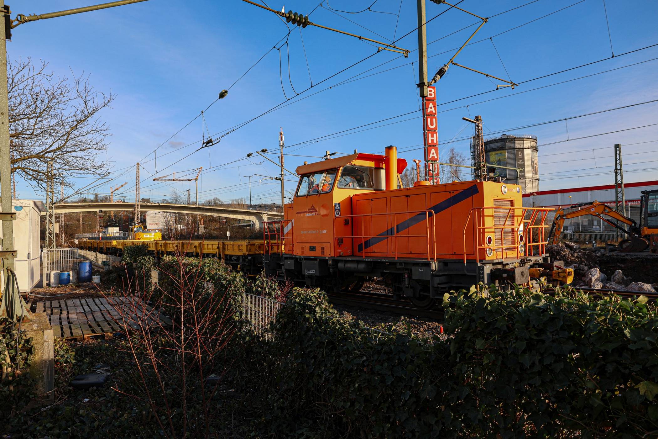  Die Bauarbeiten in Oberbarmen. 