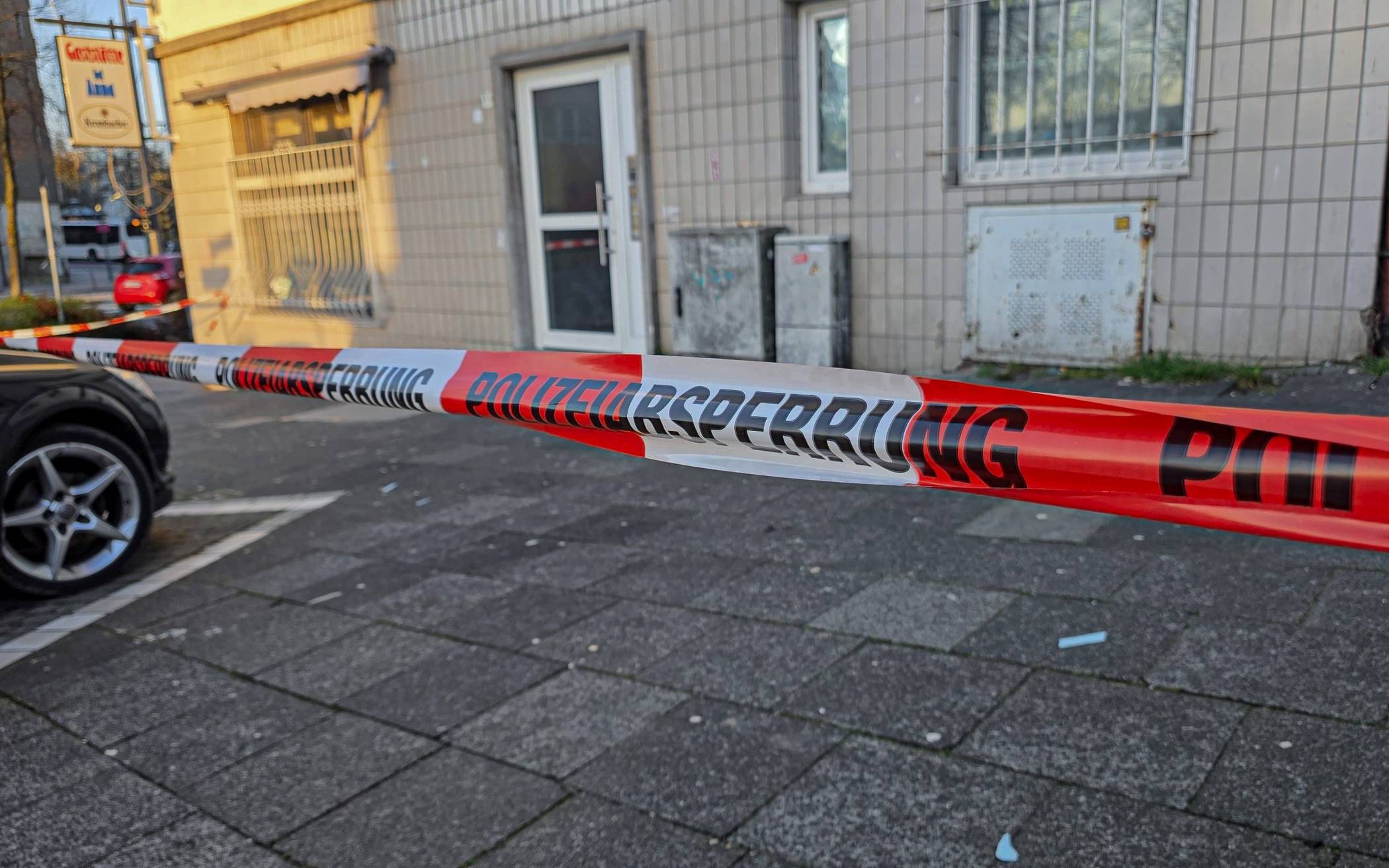 Der abgesperrte Bereich.