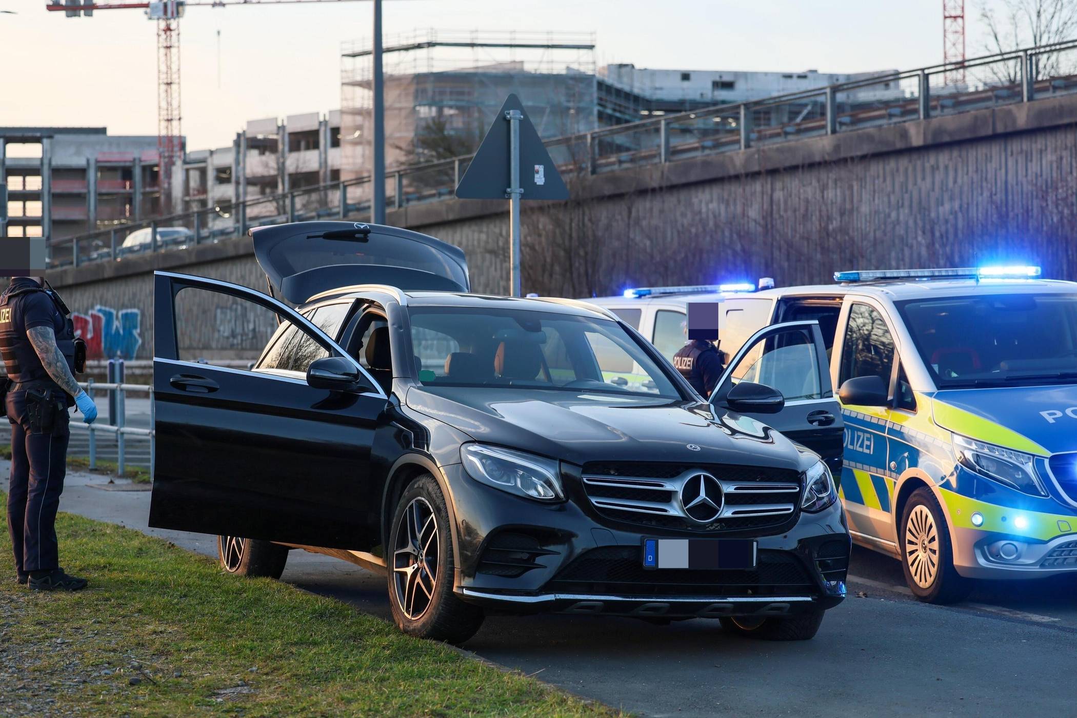 Das Ende der Verfolgungsfahrt.