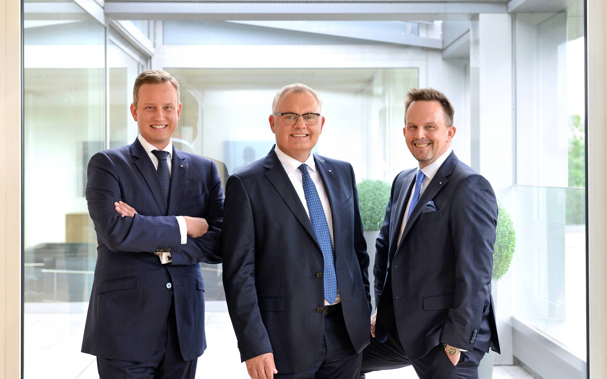 Gute Zahlen: Die Volksbank -Vorstände Henning