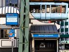 Die Schwebebahn an der Station „Werther