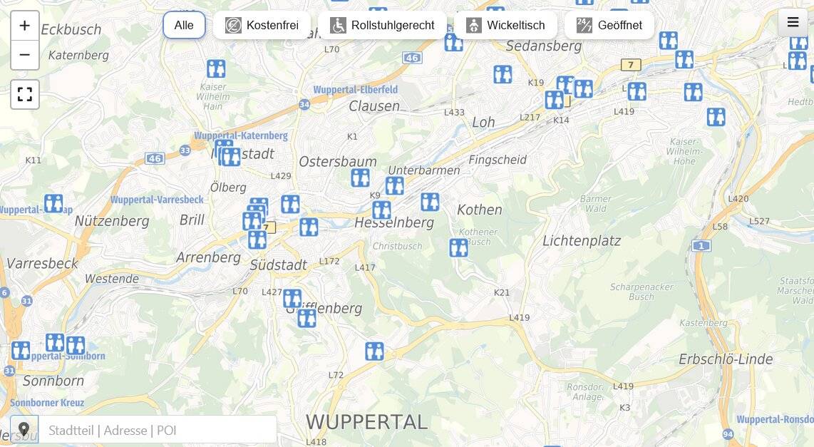 Blick auf die Karte.